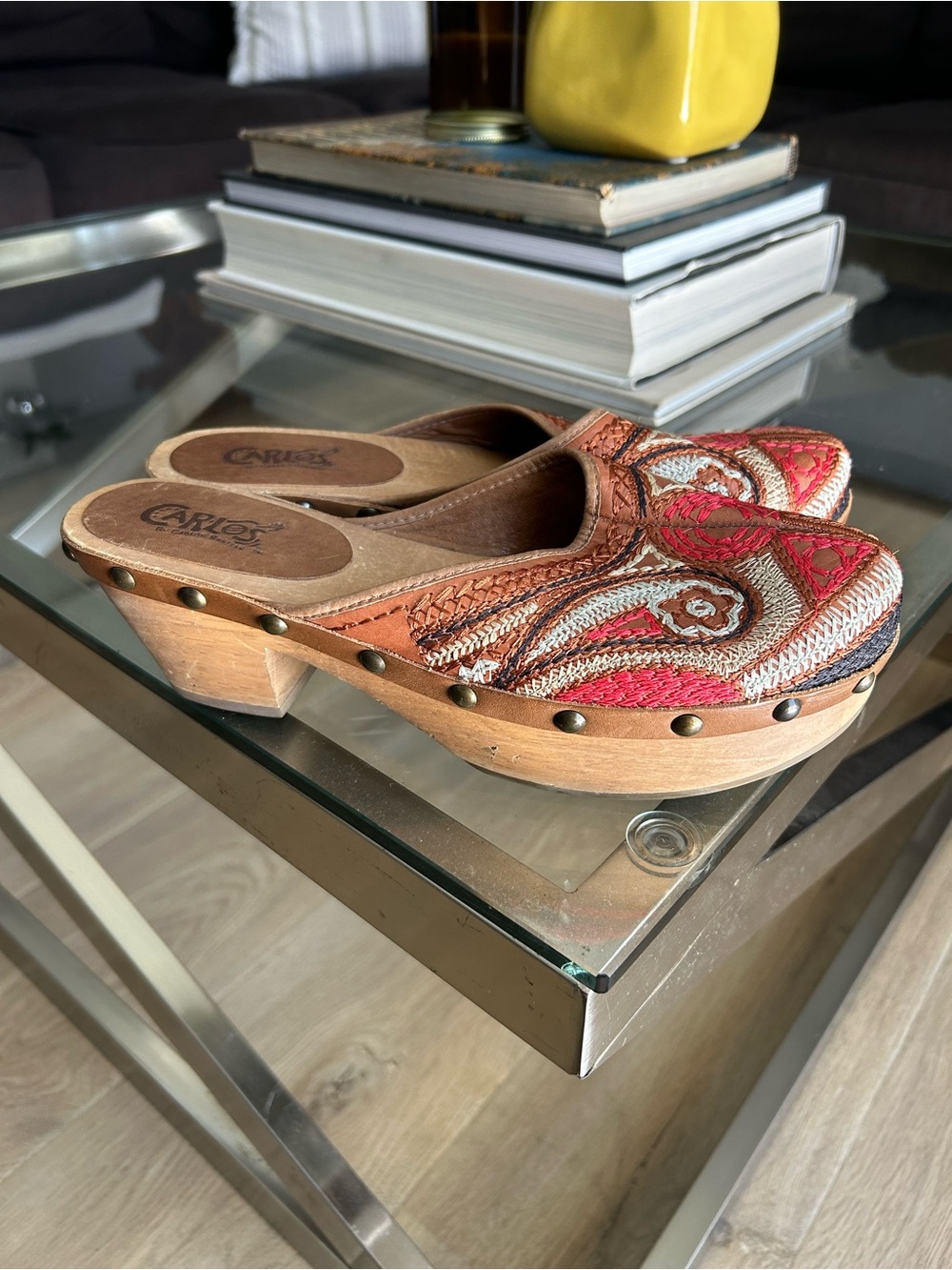 Carlos Santana Tribe Aztec Wooden Clogs
